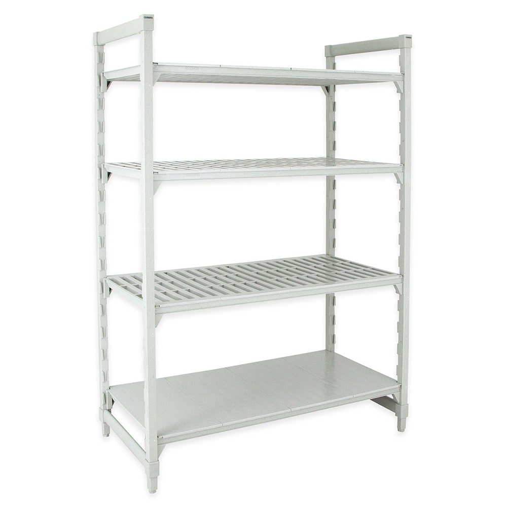 Cambro CPU182464VS4480 24" NSF 4-Tier Polymer Shelf Kit - Camshelving® Premium, 18"W, 64"H