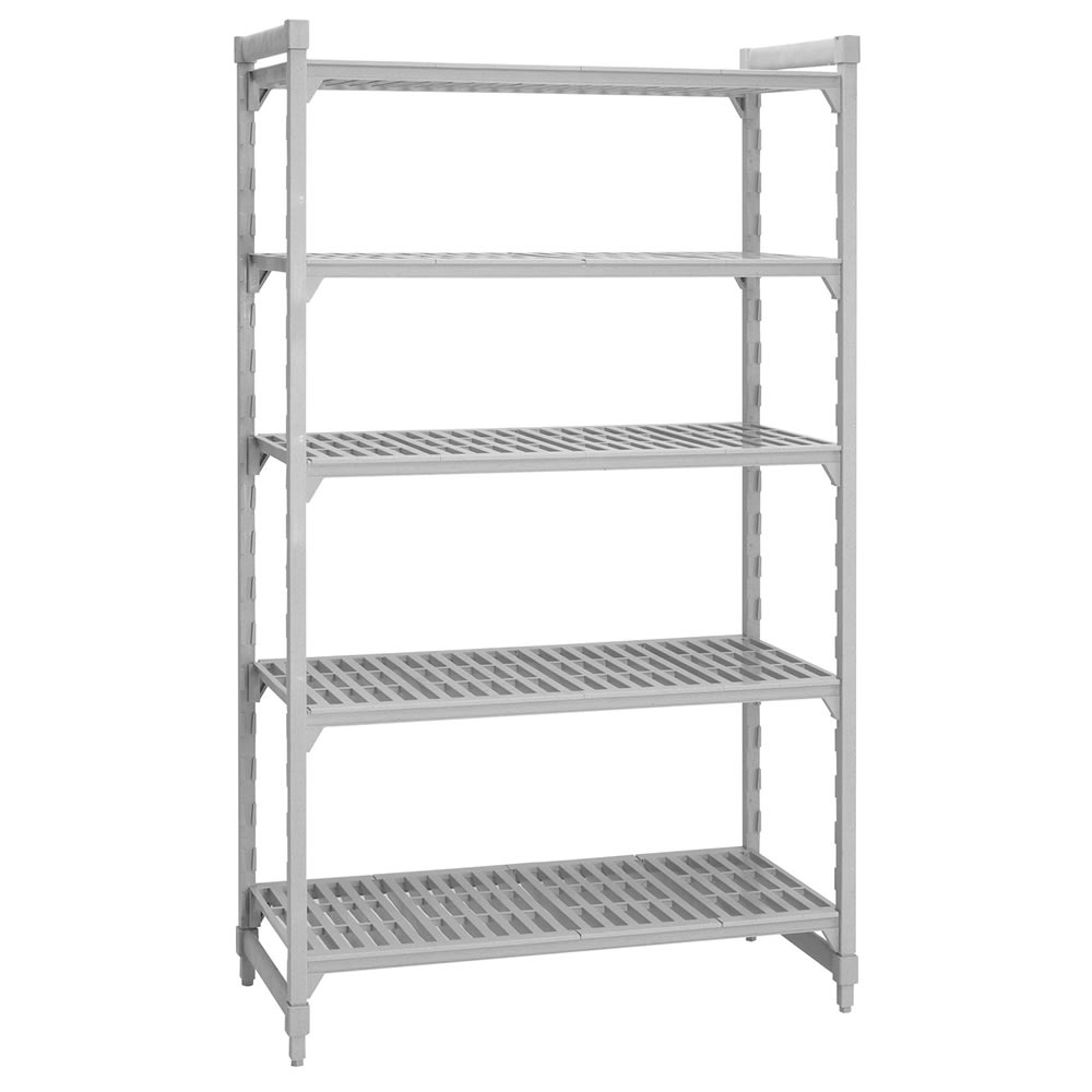 Cambro CPU183684V5PKG 36" NSF 5-Tier Polymer Shelf Kit - Camshelving® Premium, 18"W, 84"H