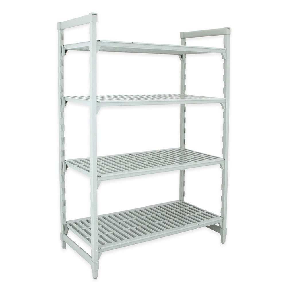 Cambro CPU212472V4480 24" NSF 4-Tier Polymer Shelf Kit - Camshelving® Premium, 21"W, 72"H