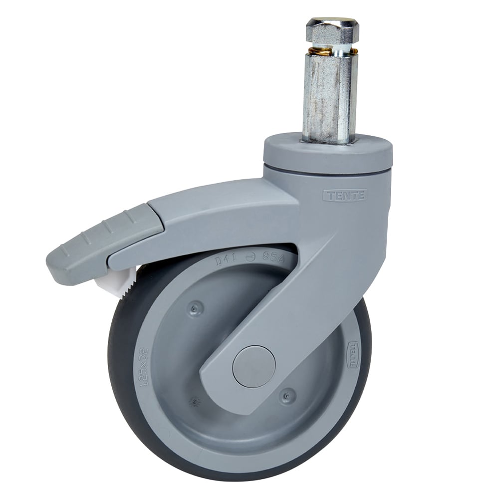 Cambro CPMCWB000 5" Locking Swivel Caster with Brake - Zinc