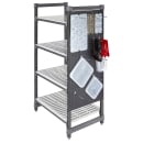 Cambro CSPEGKIT18110 Camshelving® Pegboard Storage System - 18" x 48", Plastic, Matte Black thumbnail 4