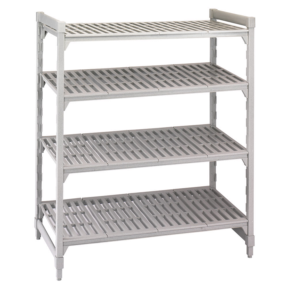 Cambro CPU245472V4480 54" NSF 4-Tier Polymer Shelf Kit - Camshelving® Premium, 24"W, 72"H