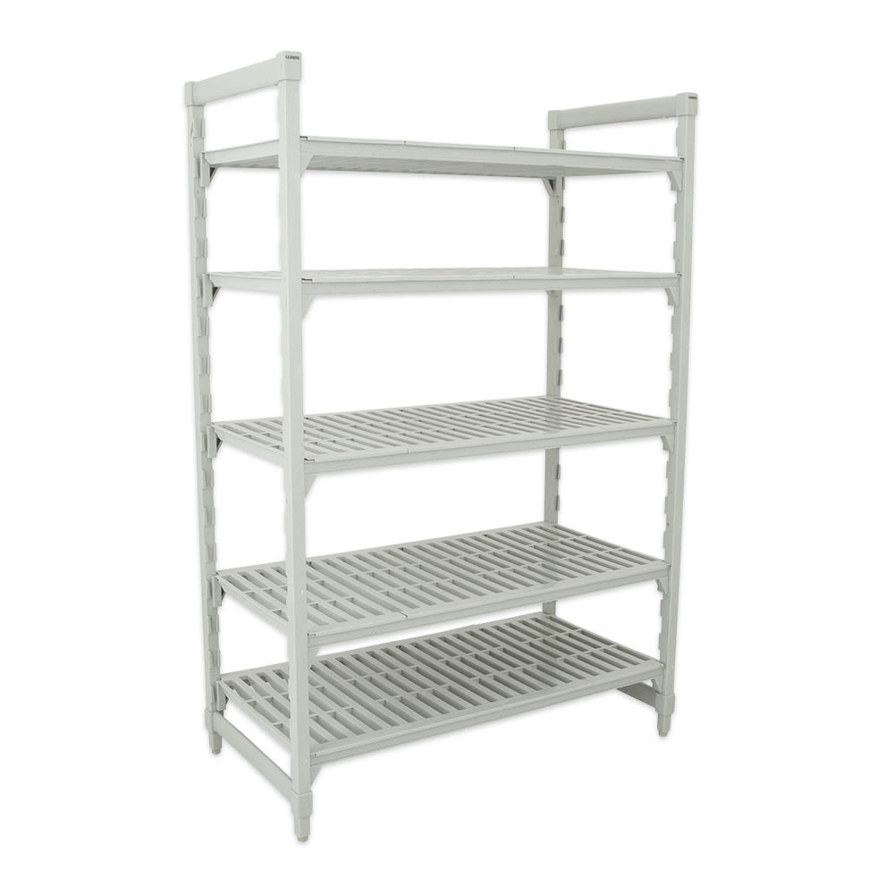 Cambro CPU246084V5PKG 60" NSF 5-Tier Polymer Shelf Kit - Camshelving® Premium, 24"W, 84"H
