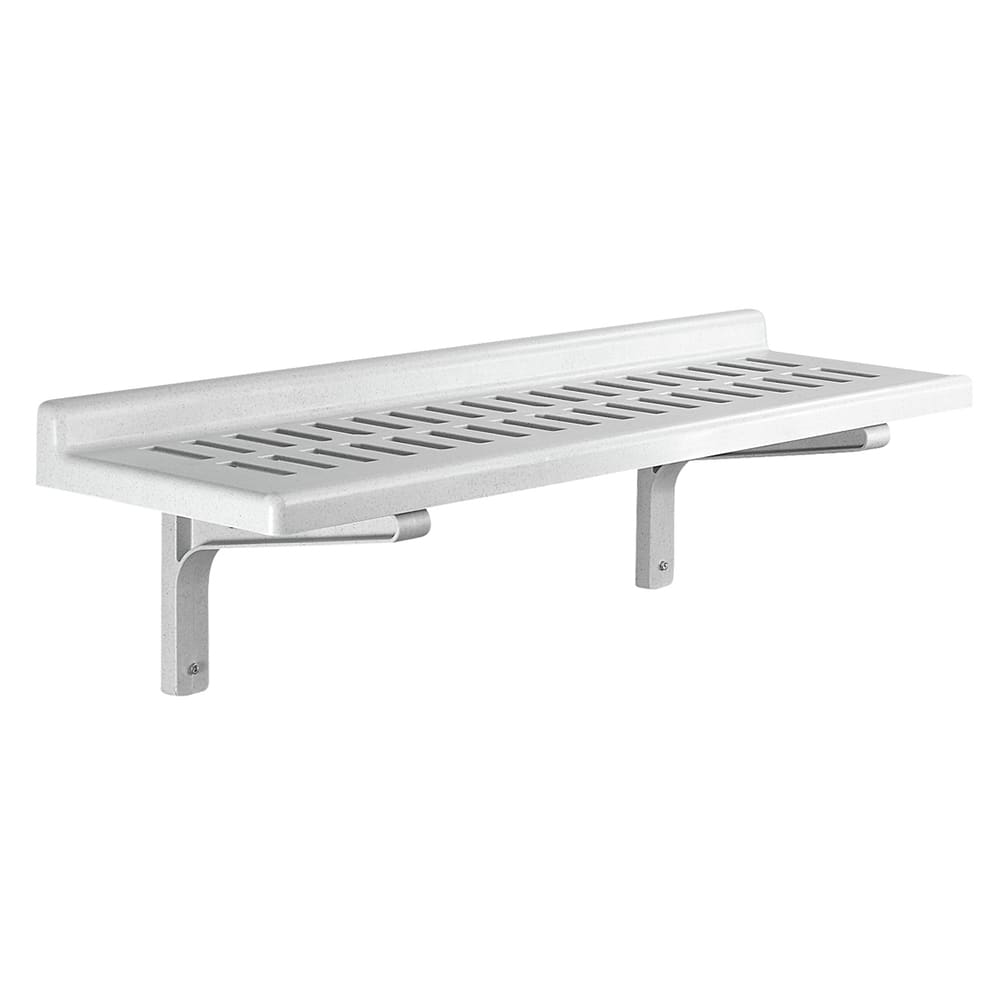 Cambro CSWS1448VK480 Vented Wall Mounted Shelf, 48"W x 14"D, Polypropylene