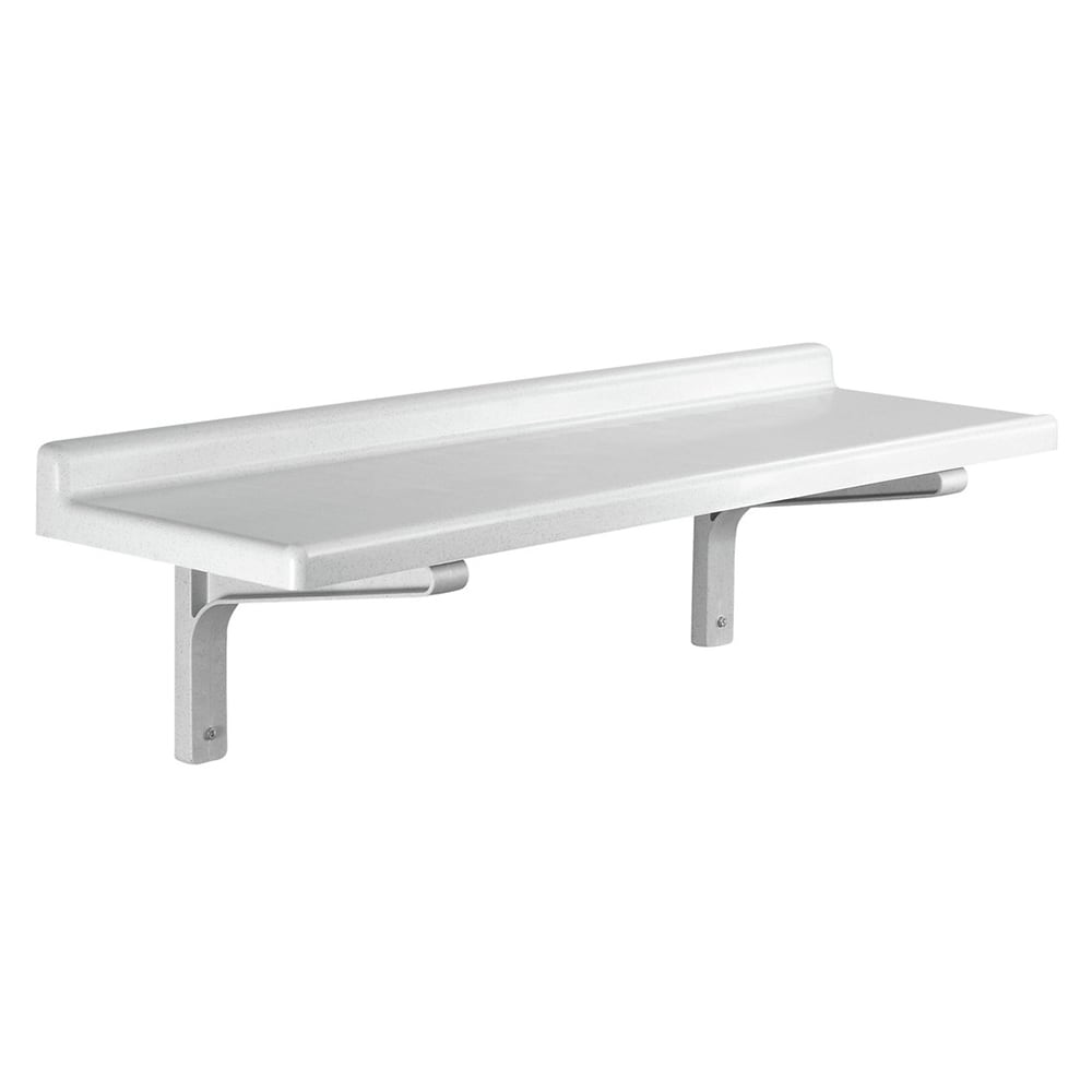 Cambro CSWS1836SK480 Solid Wall Mounted Shelf, 36"W x 18"D, Polypropylene