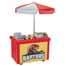 Cambro CVC55158 Food Cart w/ Cover & Cutting Board, 55 3/16"L x 31 1/4"W x 93 1/2"H, Red thumbnail 4