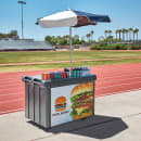 Cambro CVC55191 Food Cart w/ Cover & Cutting Board, 55 3/16"L x 31 1/4"W x 93 1/2"H, Gray thumbnail 2