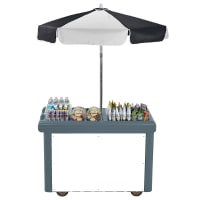 Cambro CVC55519 Food Cart w/ Cover & Cutting Board, 55 3/16"L x 31 1/4"W x 93 1/2"H, Green thumbnail 2