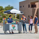 Cambro CVC72191 Food Cart w/ Cover & Cutting Board, 74 1/2"L x 31 3/4"W x 94"H, Gray thumbnail 2