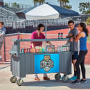 Cambro CVC72191 Food Cart w/ Cover & Cutting Board, 74 1/2"L x 31 3/4"W x 94"H, Gray thumbnail 4