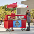 Cambro CVC724158 Food Cart w/ Cover & Cutting Board, 74 1/4"L x 31 3/4"W x 94"H, Red thumbnail 2