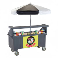 Cambro CVC724192 Food Cart w/ Cover & Cutting Board, 74 1/4"L x 31 3/4"W x 94"H, Green thumbnail 3