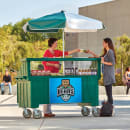 Cambro CVC724519 Food Cart w/ Cover & Cutting Board, 74 1/4"L x 31 3/4"W x 94"H, Green thumbnail 3