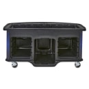 Cambro CVC75BW10 75"W Open Well Vending Cart w/ Umbrella Hole - Polyethylene, Blue thumbnail 7