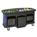 Cambro CVC75BW10 75"W Open Well Vending Cart w/ Umbrella Hole - Polyethylene, Blue thumbnail 8