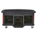 Cambro CVC75BW11 75"W Open Well Vending Cart w/ Umbrella Hole - Polyethylene, Red thumbnail 2