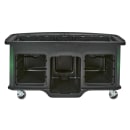 Cambro CVC75BW12 75"W Open Well Vending Cart w/ Umbrella Hole - Polyethylene, Green thumbnail 5