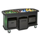 Cambro CVC75BW12 75"W Open Well Vending Cart w/ Umbrella Hole - Polyethylene, Green thumbnail 6