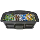 Cambro CVC75BW13 75"W Open Well Vending Cart w/ Umbrella Hole - Polyethylene, Carbon Fiber thumbnail 2