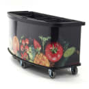 Cambro CVC75BW15 75"W Open Well Vending Cart w/ Umbrella Hole - Polyethylene, Fruit & Veggie Wrap thumbnail 2