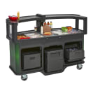 Cambro CVC75W12 75"W Open Well Vending Cart w/ Safety Barrier & Umbrella Hole - Polyethylene, Green thumbnail 3