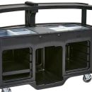 Cambro CVC75W13 75"W Open Well Vending Cart w/ Safety Barrier & Umbrella Hole - Polyethylene, Carbon Fiber thumbnail 3