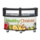 Cambro CVC75W14 75"W Open Well Vending Cart w/ Safety Barrier & Umbrella Hole - Polyethylene, Healthy Choices" Wrap thumbnail 2