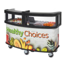 Cambro CVC75W14 75"W Open Well Vending Cart w/ Safety Barrier & Umbrella Hole - Polyethylene, Healthy Choices" Wrap thumbnail 3