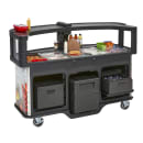 Cambro CVC75W14 75"W Open Well Vending Cart w/ Safety Barrier & Umbrella Hole - Polyethylene, Healthy Choices" Wrap thumbnail 6