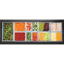 Cambro CVC75W15 75"W Open Well Vending Cart w/ Safety Barrier & Umbrella Hole - Polyethylene, Fruit & Veggie Wrap thumbnail 3