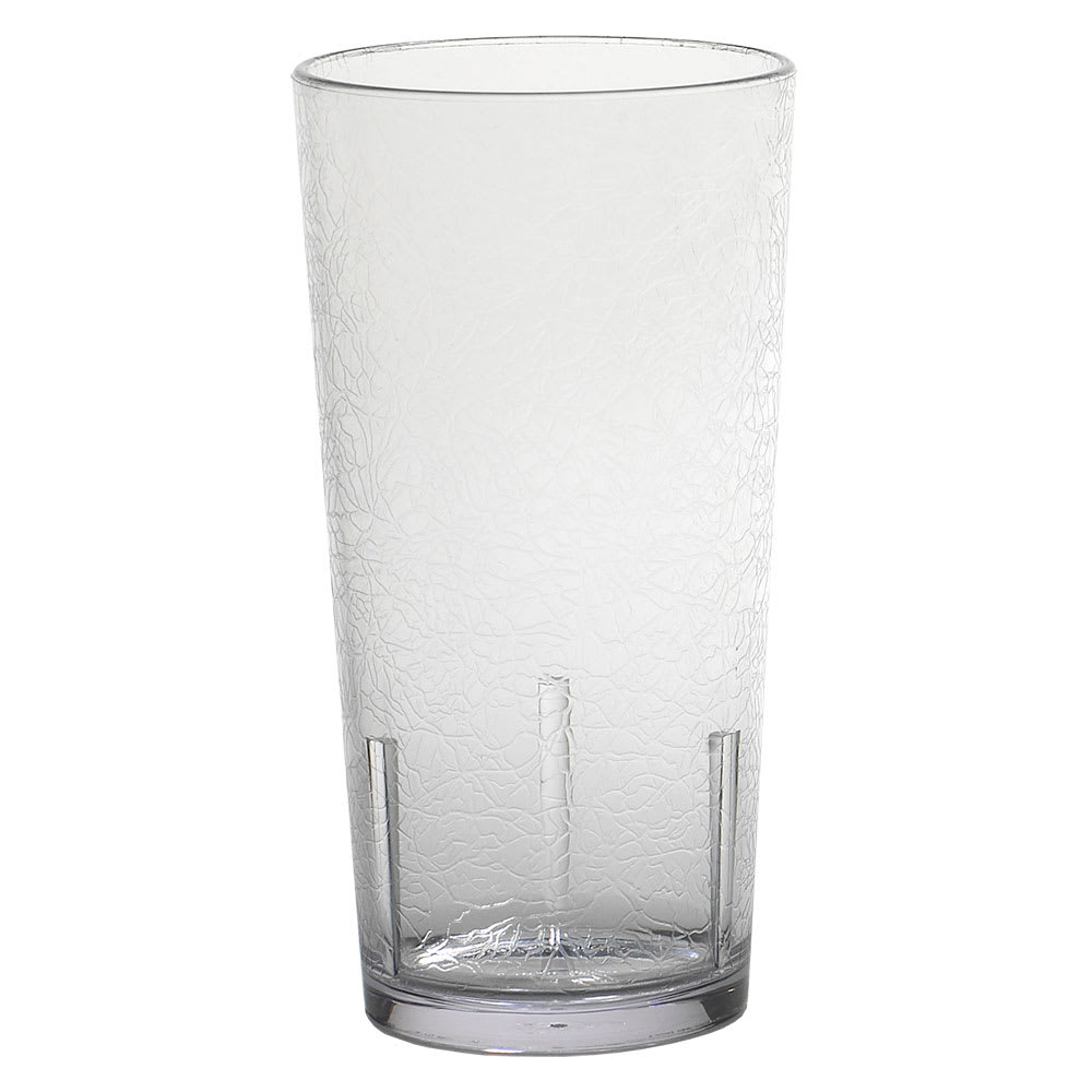 Cambro D16152 16 oz Clear Crackled Plastic Tumbler