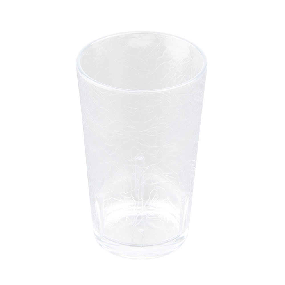 Cambro D8152 8 oz Clear Crackled Plastic Tumbler