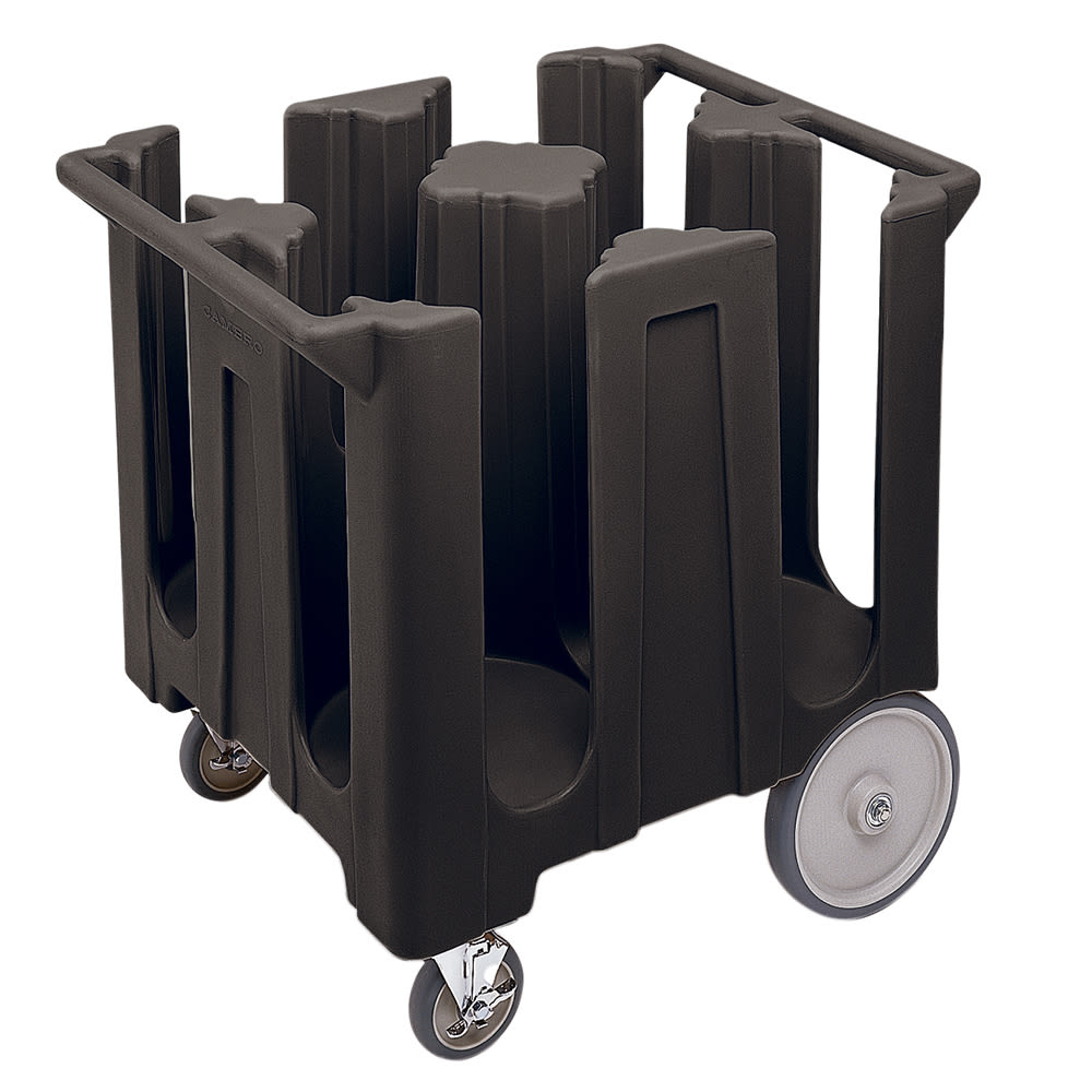 Cambro DC1225110 32 3/4" Mobile Dish Caddy w/ (4) Columns - Plastic, Black