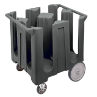 Cambro DC1225110 32 3/4" Mobile Dish Caddy w/ (4) Columns - Plastic, Black thumbnail 2