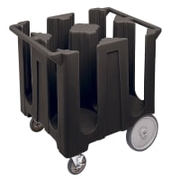 Cambro DC1225191 32 3/4" Mobile Dish Caddy w/ (4) Columns - Plastic, Granite Gray thumbnail 2