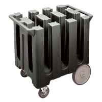 Cambro DC575191 23 1/2" Mobile Dish Caddy w/ (6) Columns - Plastic, Granite Gray thumbnail 4