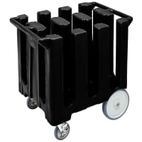 Cambro DC700191 23 1/2" Mobile Dish Caddy w/ (6) Columns - Plastic, Granite Gray thumbnail 3