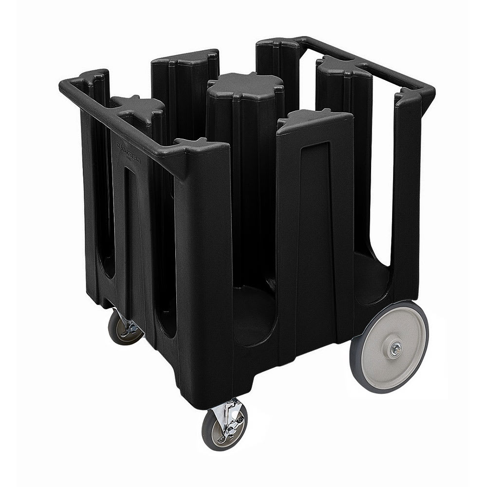 Cambro DC825110 23 3/4" Mobile Dish Caddy w/ (4) Columns - Plastic, Black