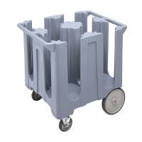 Cambro DC825401 23 3/4" Mobile Dish Caddy w/ (4) Columns - Plastic, Slate Blue thumbnail 3