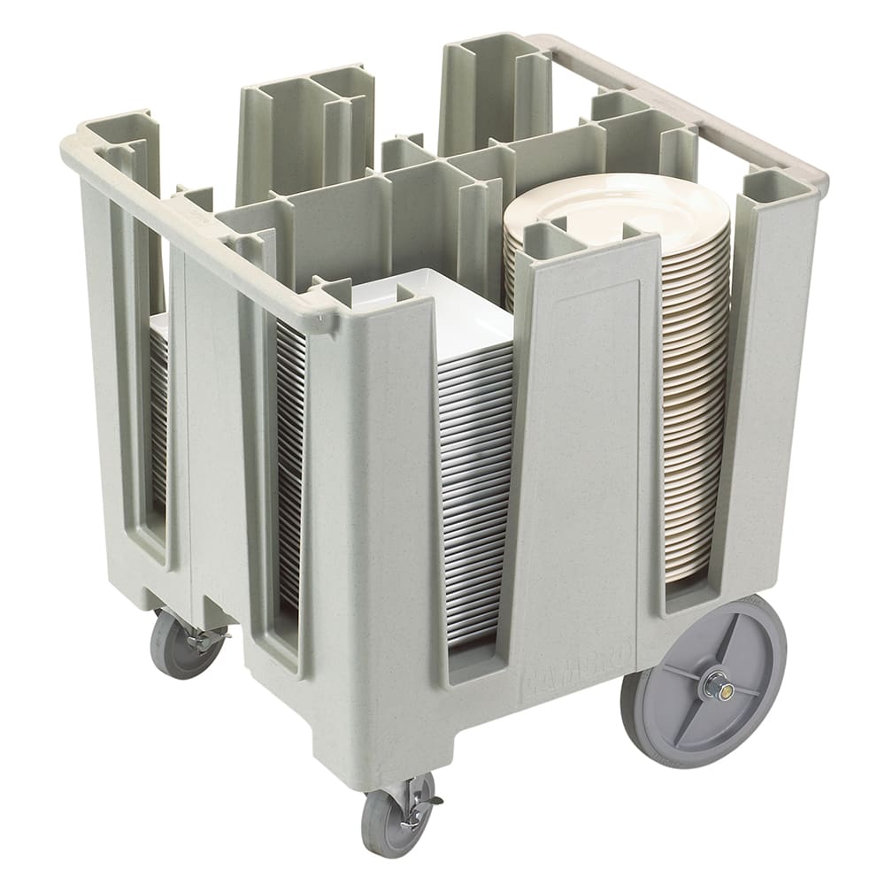 Cambro DCS1125480 30 1/2" Mobile Dish Caddy w/ (4) Columns - Plastic, Speckled Gray