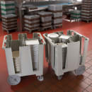 Cambro DCS950480 30 1/2" Mobile Dish Caddy w/ (5) Columns - Plastic, Speckled Gray thumbnail 2