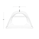 Cambro DD1220BECW135 Display Dome Cover - Open Ends, 12x20" Polycarbonate, Clear thumbnail 2