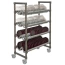 Cambro EMU244878PDPKG 4 Level Mobile Angled Drying Rack for Kitchenware, Speckled Gray thumbnail 2