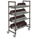 Cambro EMU244878PDPKG 4 Level Mobile Angled Drying Rack for Kitchenware, Speckled Gray thumbnail 4