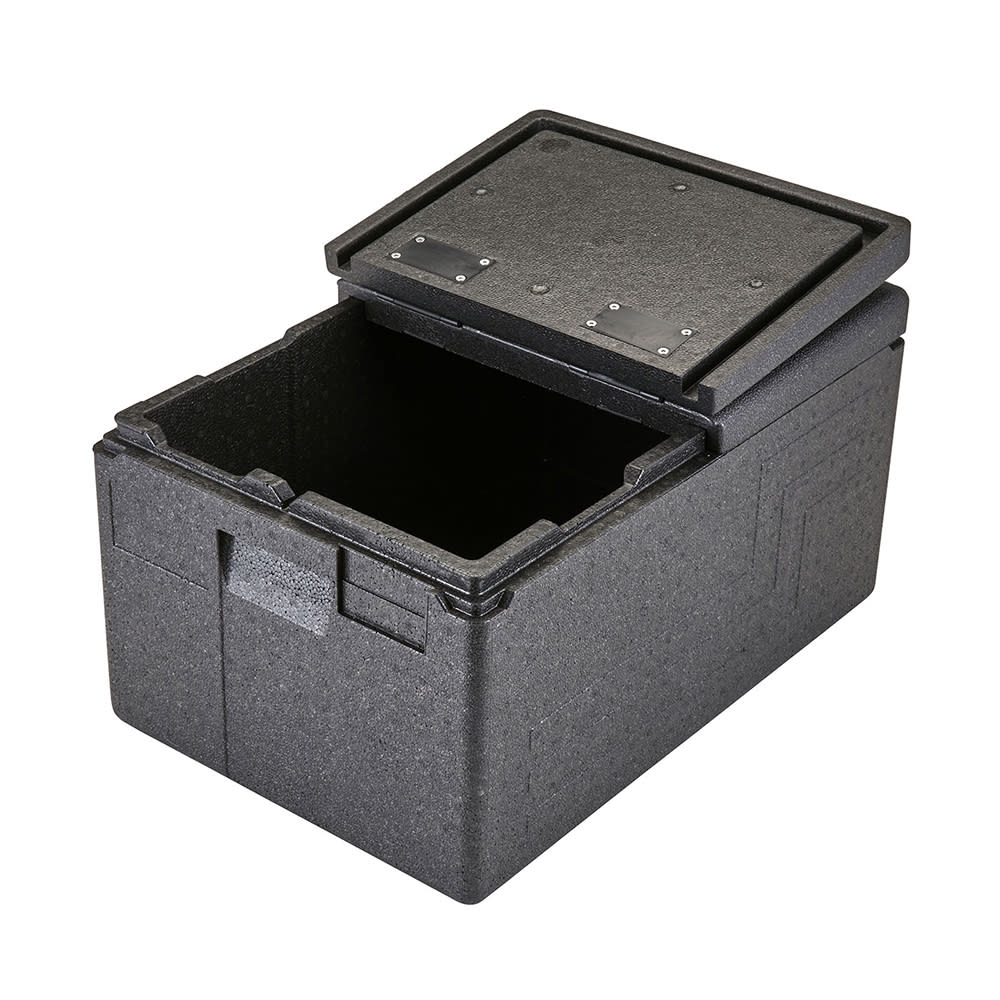 Cambro EPP180FLSW110 GoBox® Insulated Food Carrier - 48 3/5 qt w/ (1) Pan Capacity, Black
