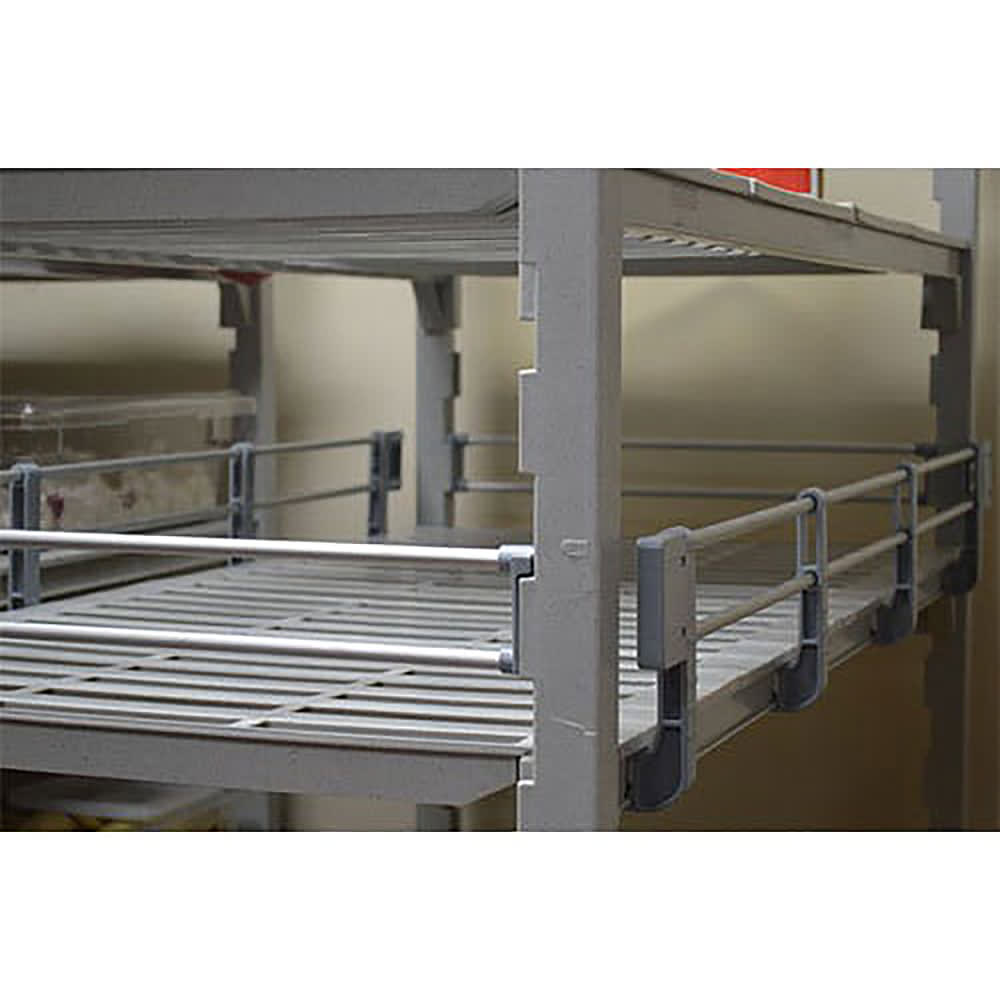 Cambro ESR21E151 Camshelving® Elements End Shelf Rail Kit - 21"L x 4 1/4"H, Soft Gray