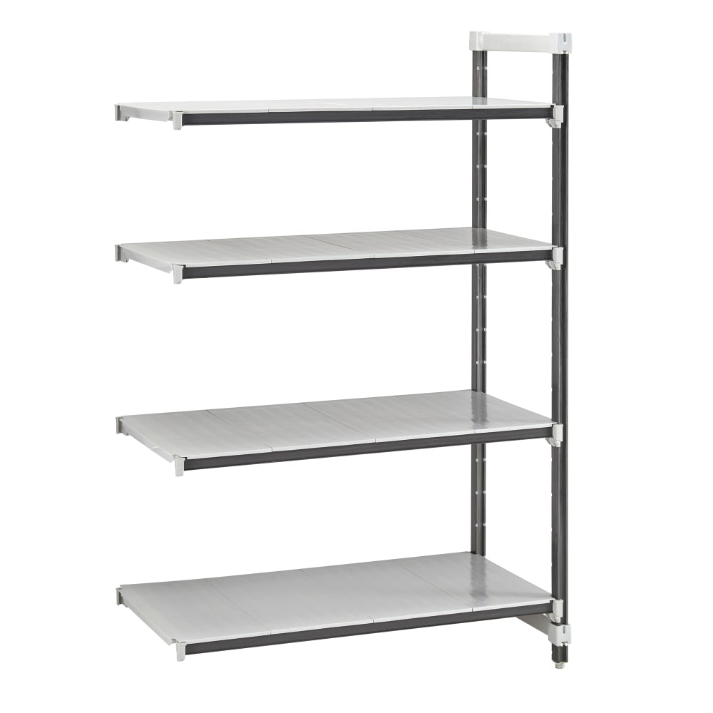 Cambro EXA182464S4480 24" NSF 4-Tier Polymer Shelf Kit - Camshelving® Elements XTRA, 18"W, 64"H