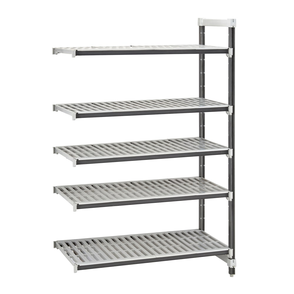 Cambro EXA182464V5480 24" NSF 5-Tier Polymer Shelf Kit - Camshelving® Elements XTRA, 18"W, 64"H