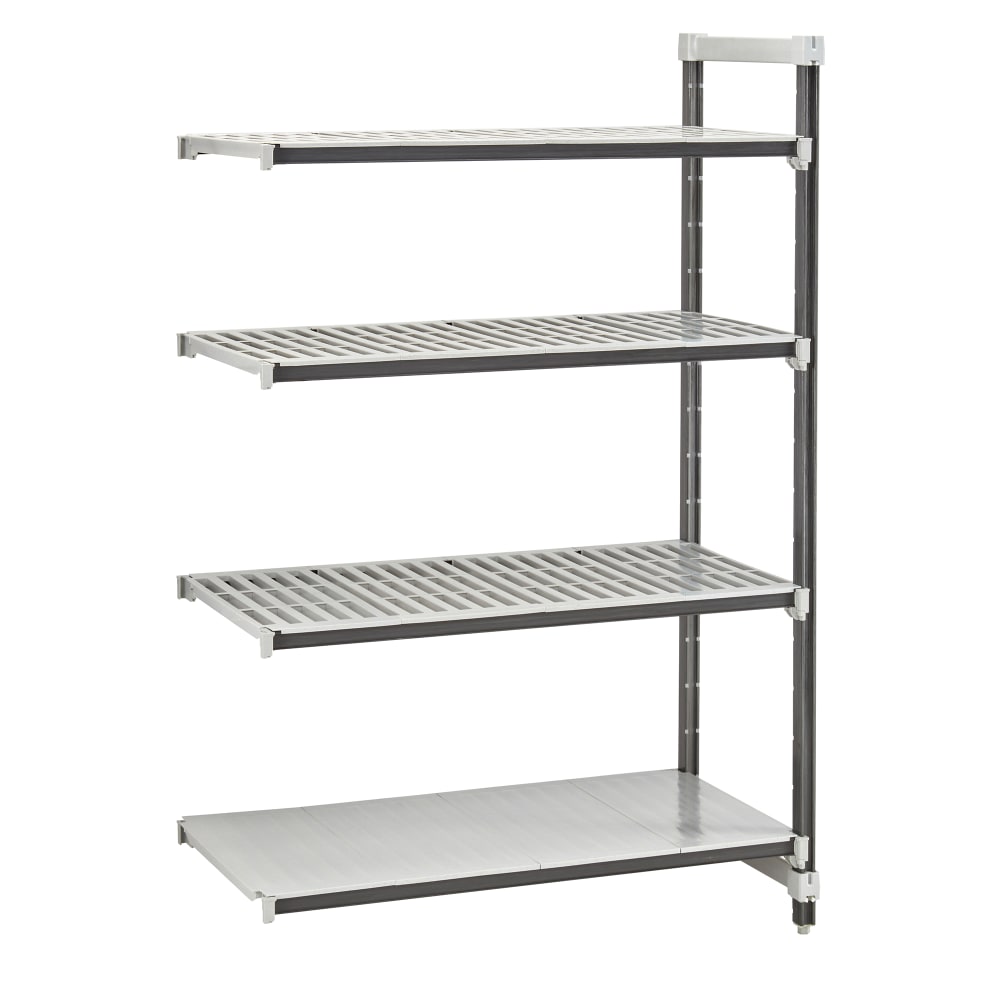 Cambro EXA182464VS4480 24" NSF 4-Tier Polymer Shelf Kit - Camshelving® Elements XTRA, 18"W, 64"H