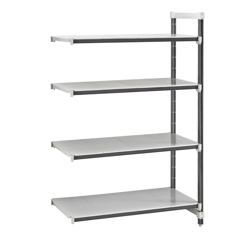 Cambro EXA182472S4480 24" NSF 4-Tier Polymer Shelf Kit - Camshelving® Elements XTRA, 18"W, 72"H